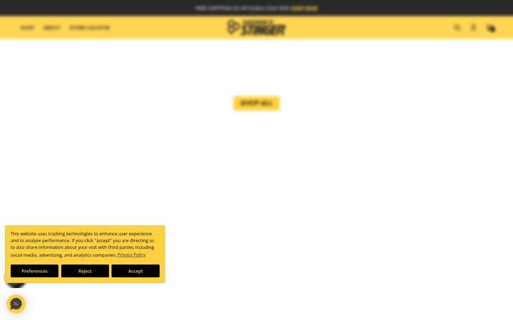 Capture d'écran de honeystinger.com