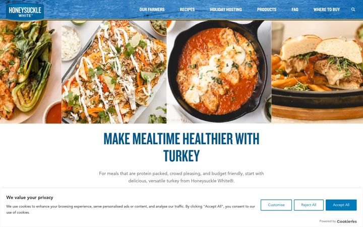 Screenshot of honeysucklewhite.com