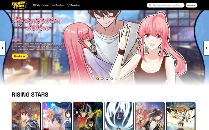Screenshot di honeytoon.com