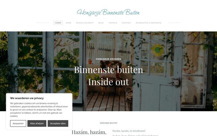 Screenshot of hongarijebinnenstebuiten.com