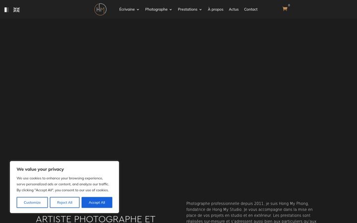 Screenshot of hongmystudio.com