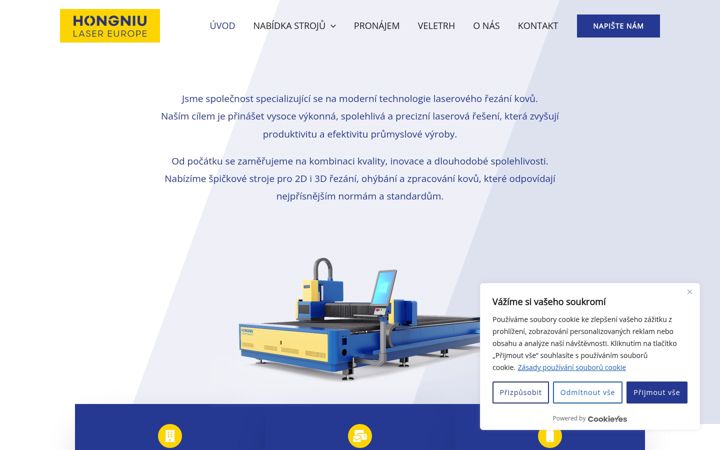 Screenshot of hongniulasereurope.com