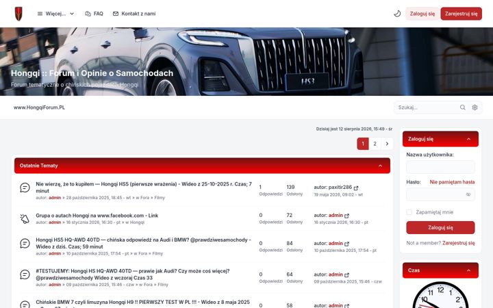 Screenshot of hongqiforum.pl