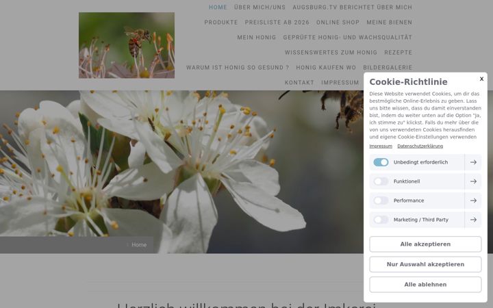 Screenshot of honig-hofmann-donauwoerth.de