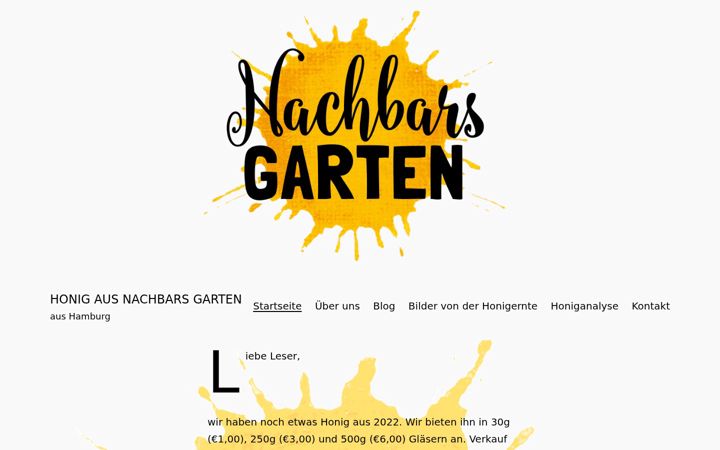 Screenshot of honigausnachbarsgarten.de