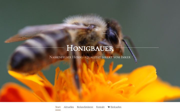 Screenshot of honigbauer.de