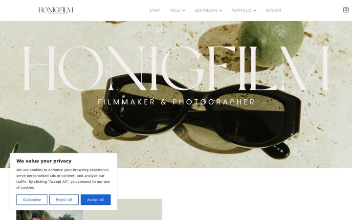 Screenshot of honigfilm.de