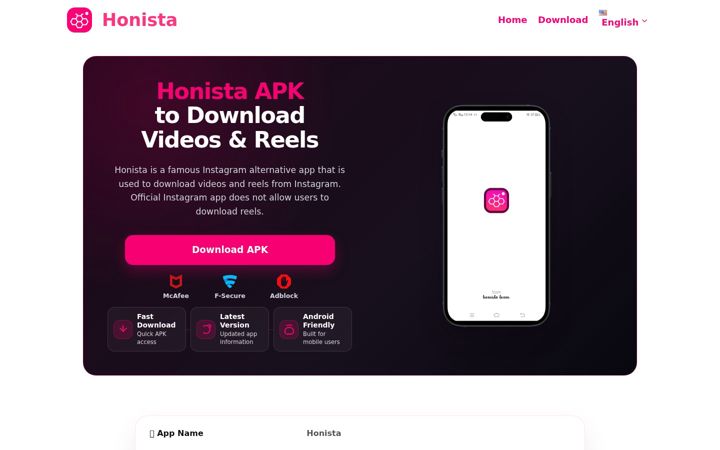 Screenshot of honista-apk.com.in