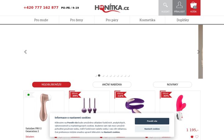 Screenshot of honitka.cz