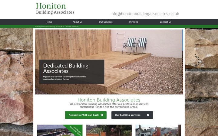 Screenshot of honitonbuildingassociates.co.uk