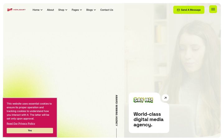 Screenshot of honjeart.com