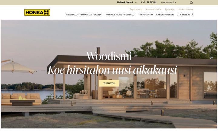 Screenshot of honka.fi
