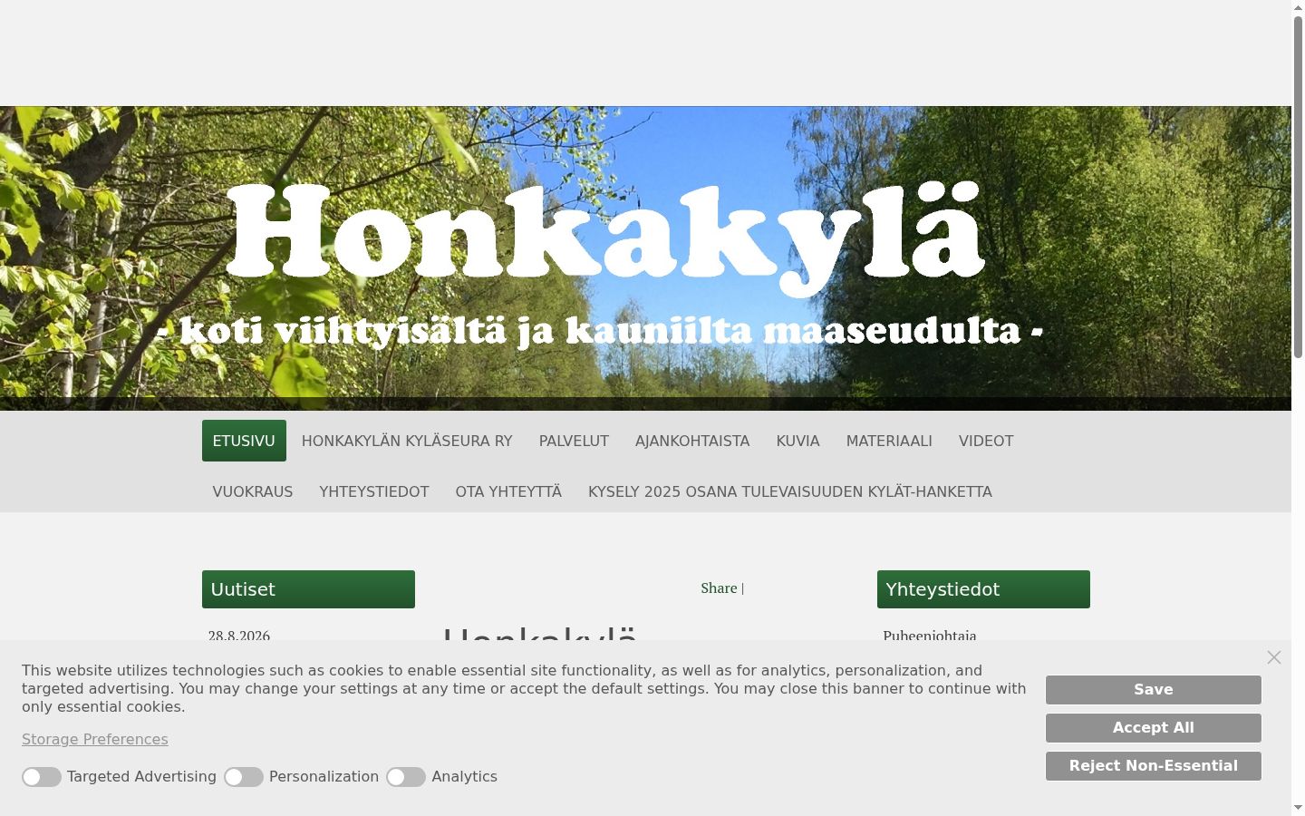 Posnetek zaslona pasice za privolitev, prikazane pred kakršno koli interakcijo
