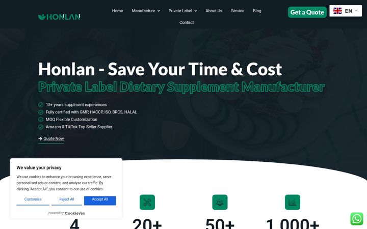Screenshot of honlanhealth.com