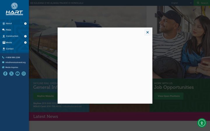 Screenshot of honolulutransit.org