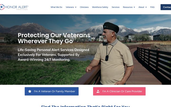 Screenshot of honoralert.com