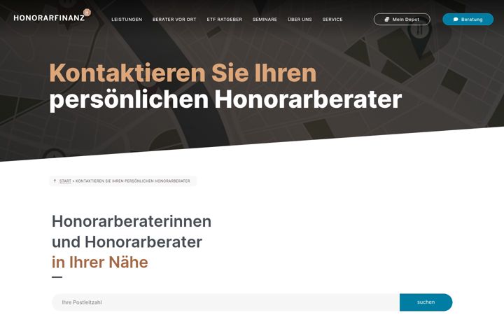 Screenshot of honorarfinanz-lueneburg.de