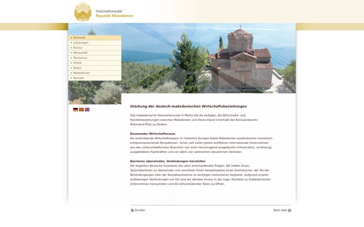 Screenshot of honorarkonsulat-makedonien.de