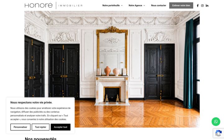 Screenshot of honore-immobilier.com