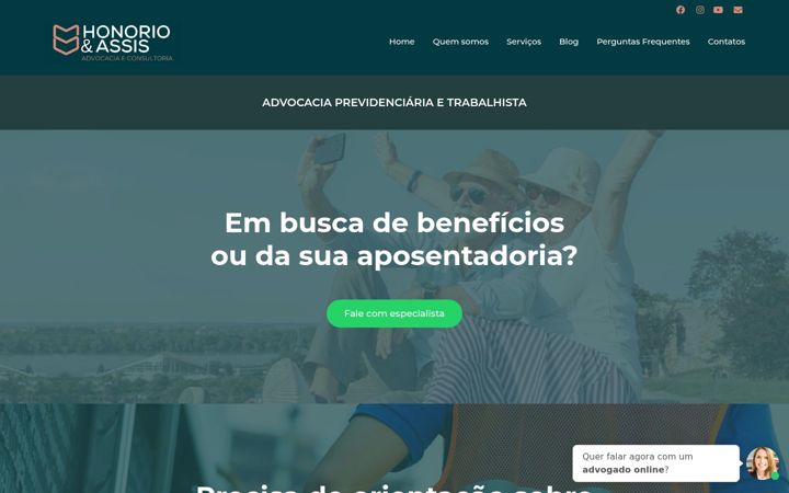 Screenshot of honorioeassis.com.br
