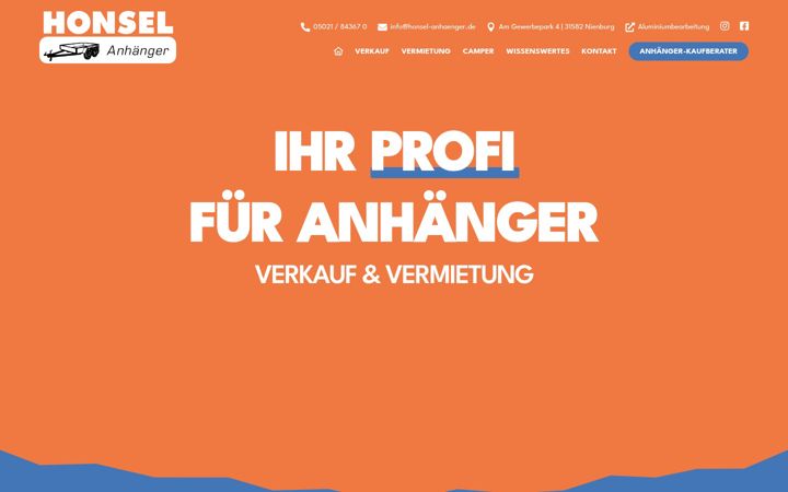 Screenshot of honsel-anhaenger.de
