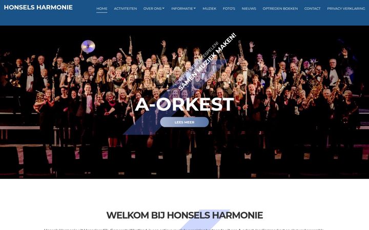 Screenshot of honselsharmonie.nl