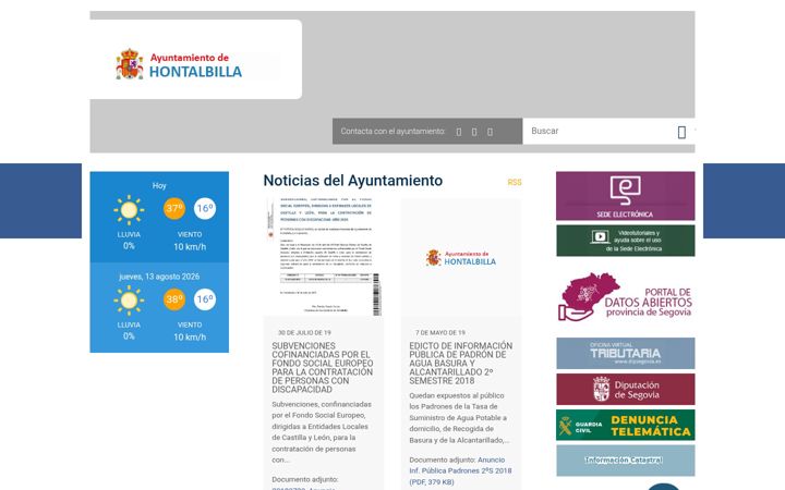 Screenshot of hontalbilla.es