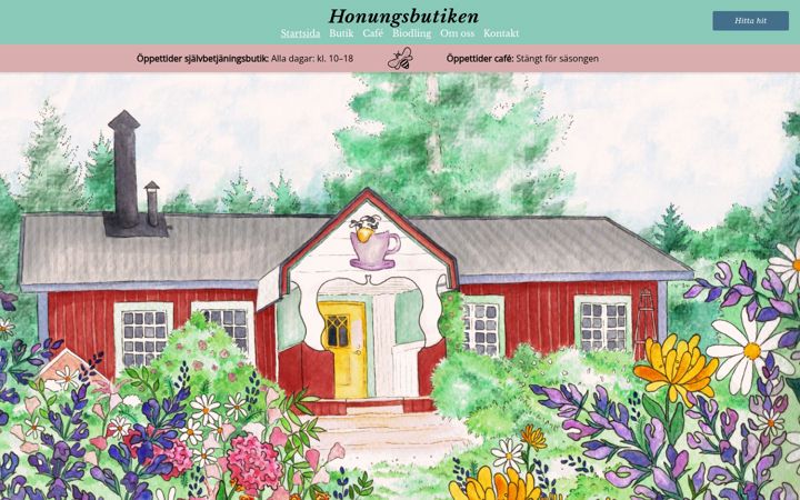 Screenshot of honungsbutiken.se