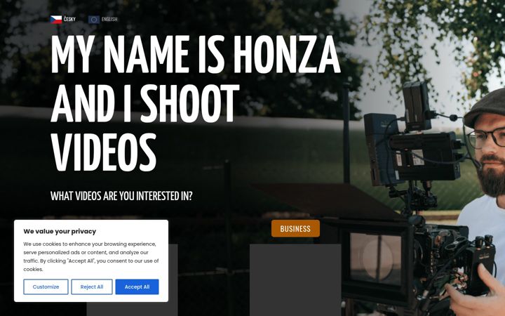 Screenshot of honzareznicek.com