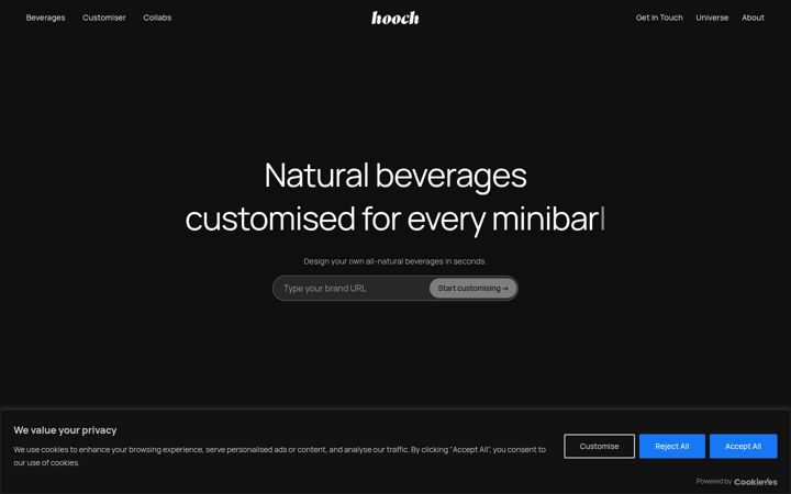 Screenshot of hooch.dk