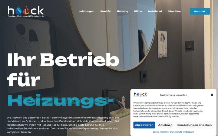 Screenshot of hoock-shk.de