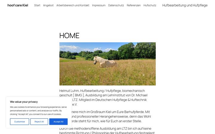 Screenshot of hoof-care-kiel.de