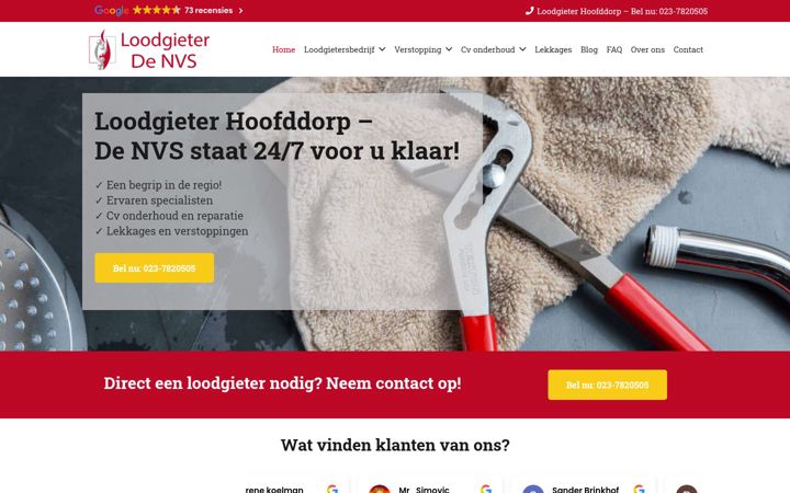 Screenshot of hoofddorploodgieters.nl