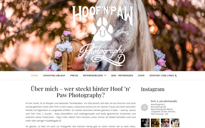 Screenshot of hoofnpaw.de