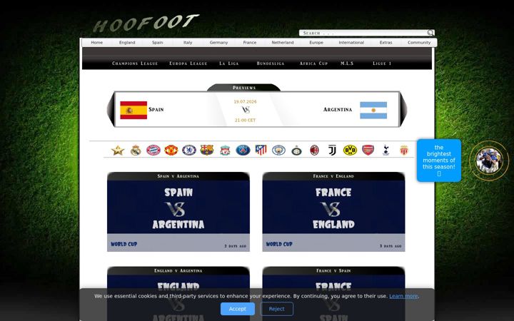Screenshot of hoofoot.com