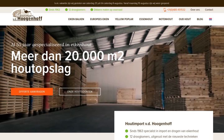 Zrzut ekranu hoogenhoff.com