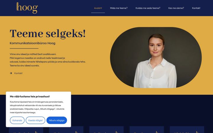 Screenshot of hoogkom.ee