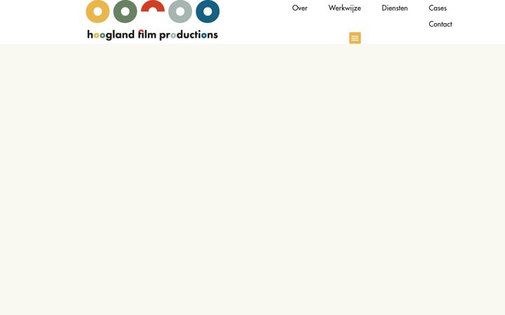 Screenshot of hooglandproductions.nl