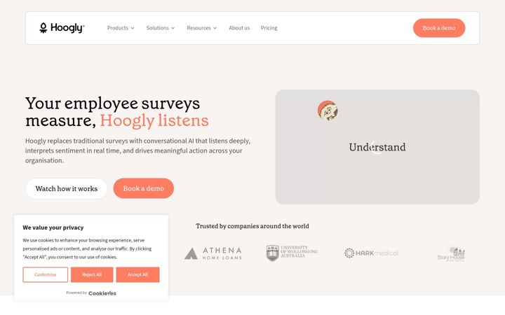 Screenshot of hoogly.ai