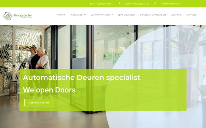 Screenshot of hoogstederentrancesystems.nl
