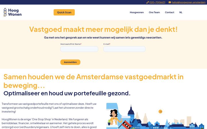 Screenshot of hoogwonen.amsterdam