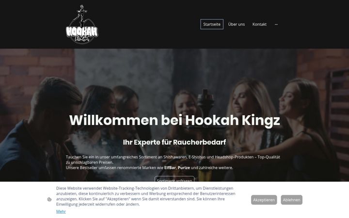 Screenshot of hookah-kingz.de