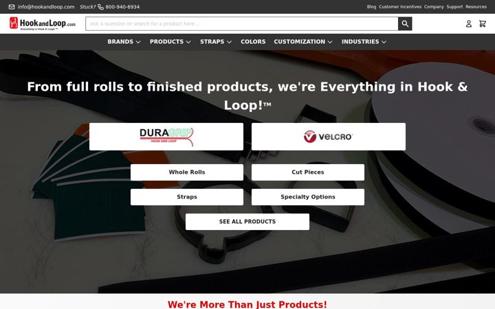 Screenshot of hookandloop.com