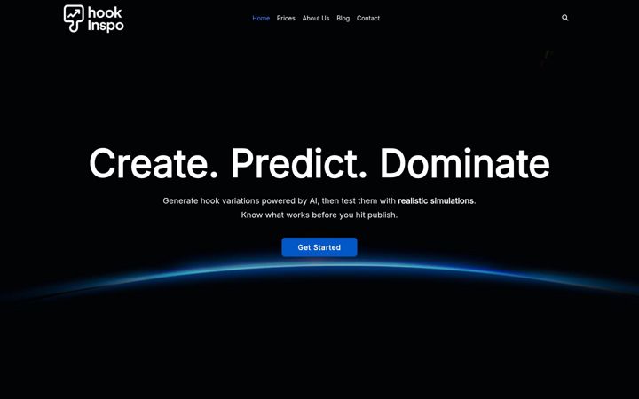 Screenshot of hookinspo.com