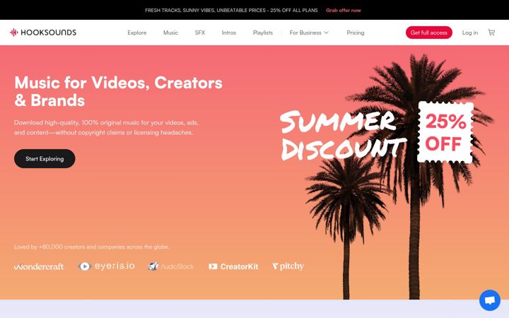 Screenshot of hooksounds.com