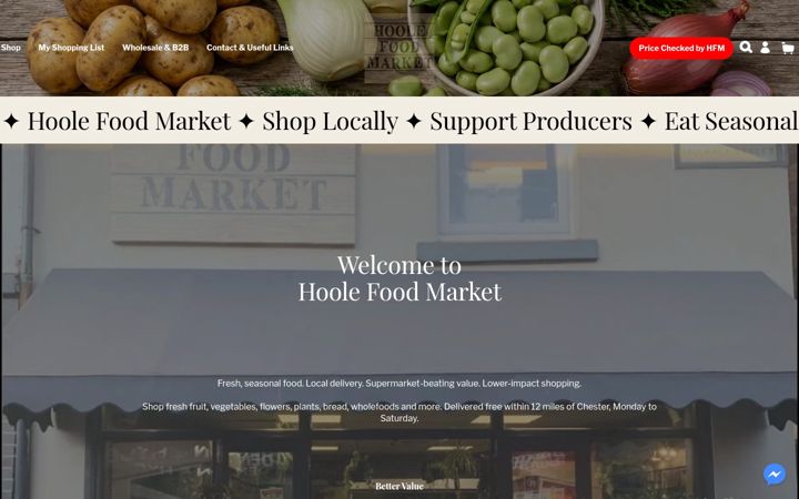 Capture d'écran de hoolefoodmarket.com