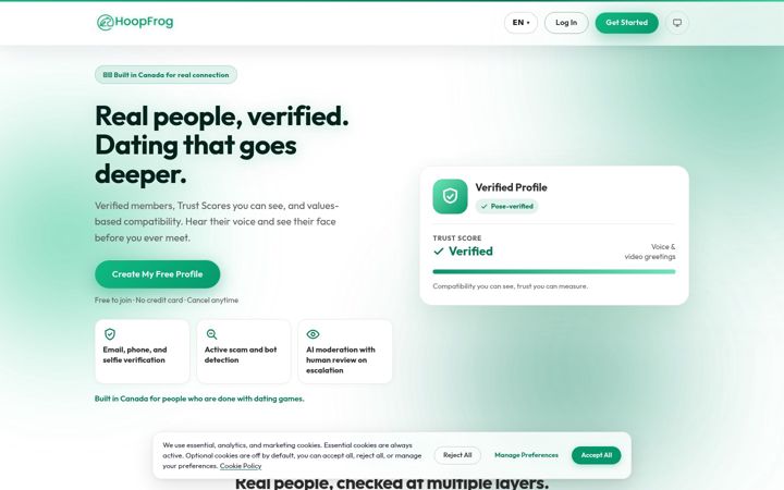 Screenshot of hoopfrog.com