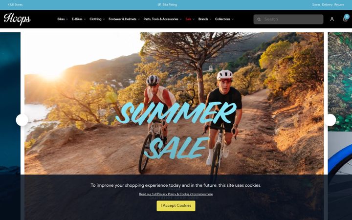 Screenshot of hoopsvelo.com
