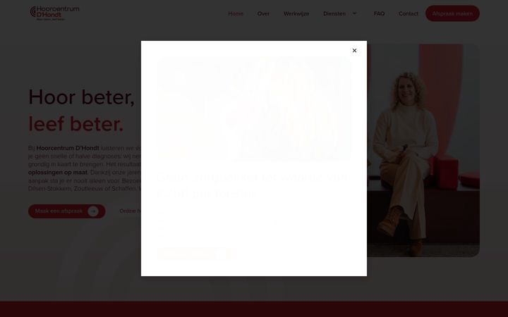 Skærmbillede af hoorcentrum-dhondt.be