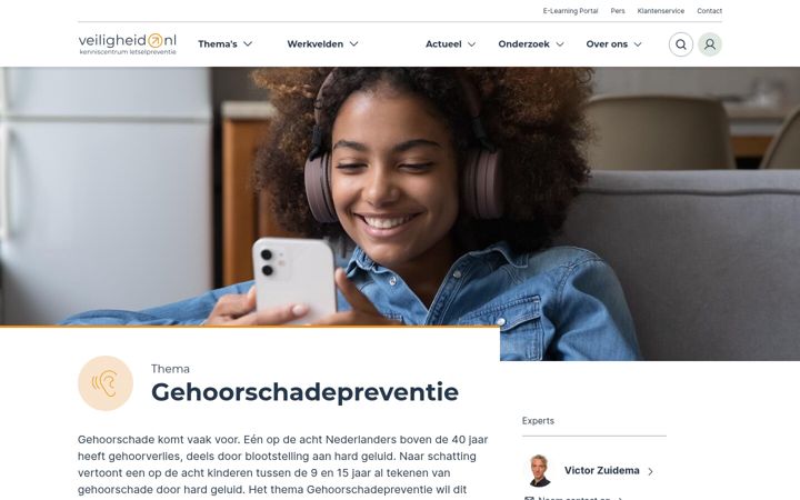 Screenshot of hoorstichting.nl